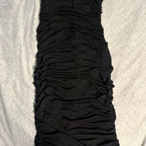 SHEIN Black Ruched Dress